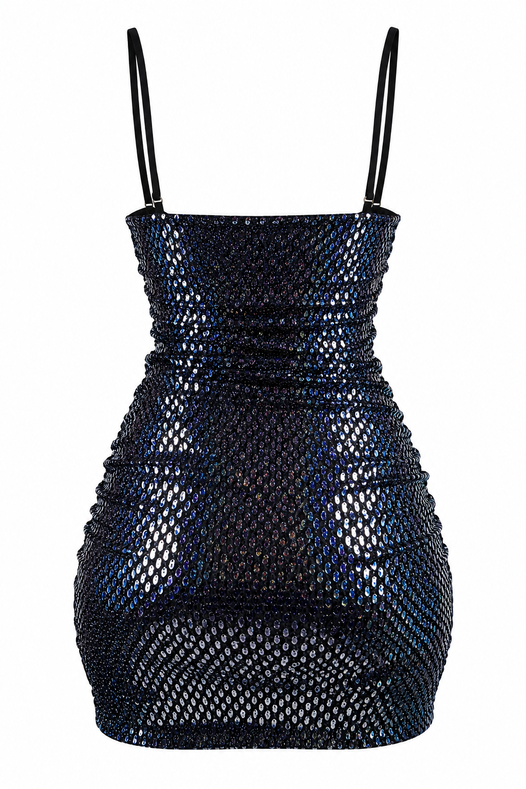 Black Rhinestone Bodycon Mini Dress1