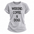 Cute Casual Tee for Dog Lovers & Coffee Lovers