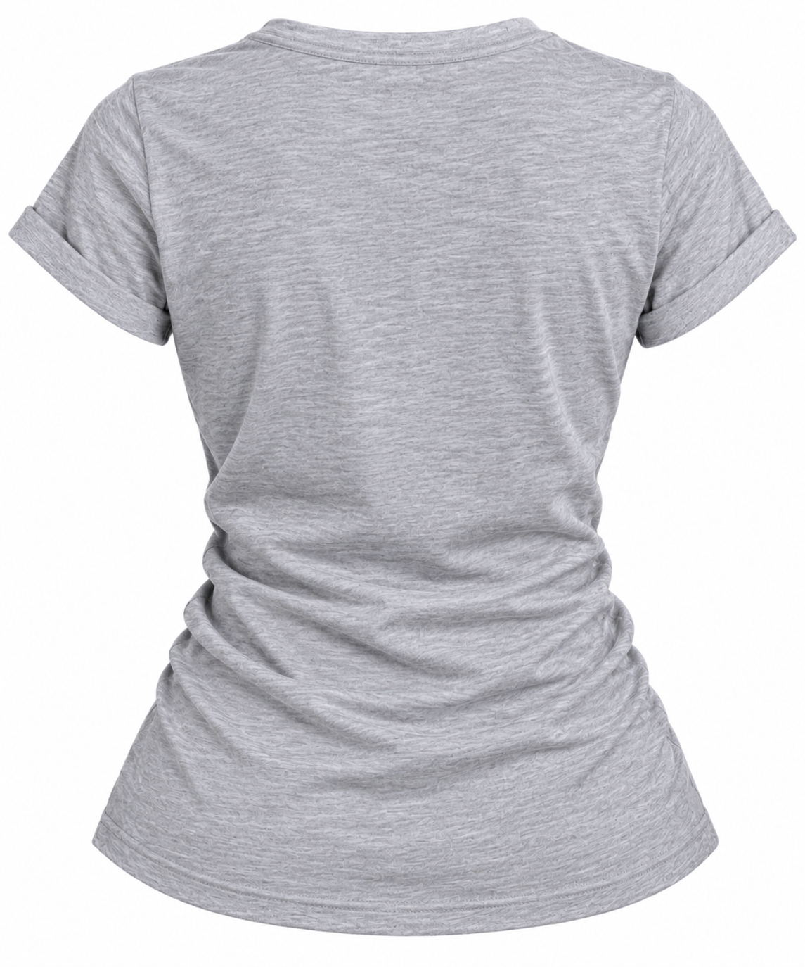 T-Shirt for Women – Cute Red Lips & Eyelashes Flirty Tee in Heather Gray