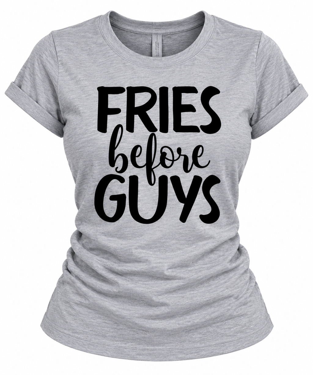 T-Shirt for Women – Funny Food Lover & Sassy Quote Tee in Heather Gray