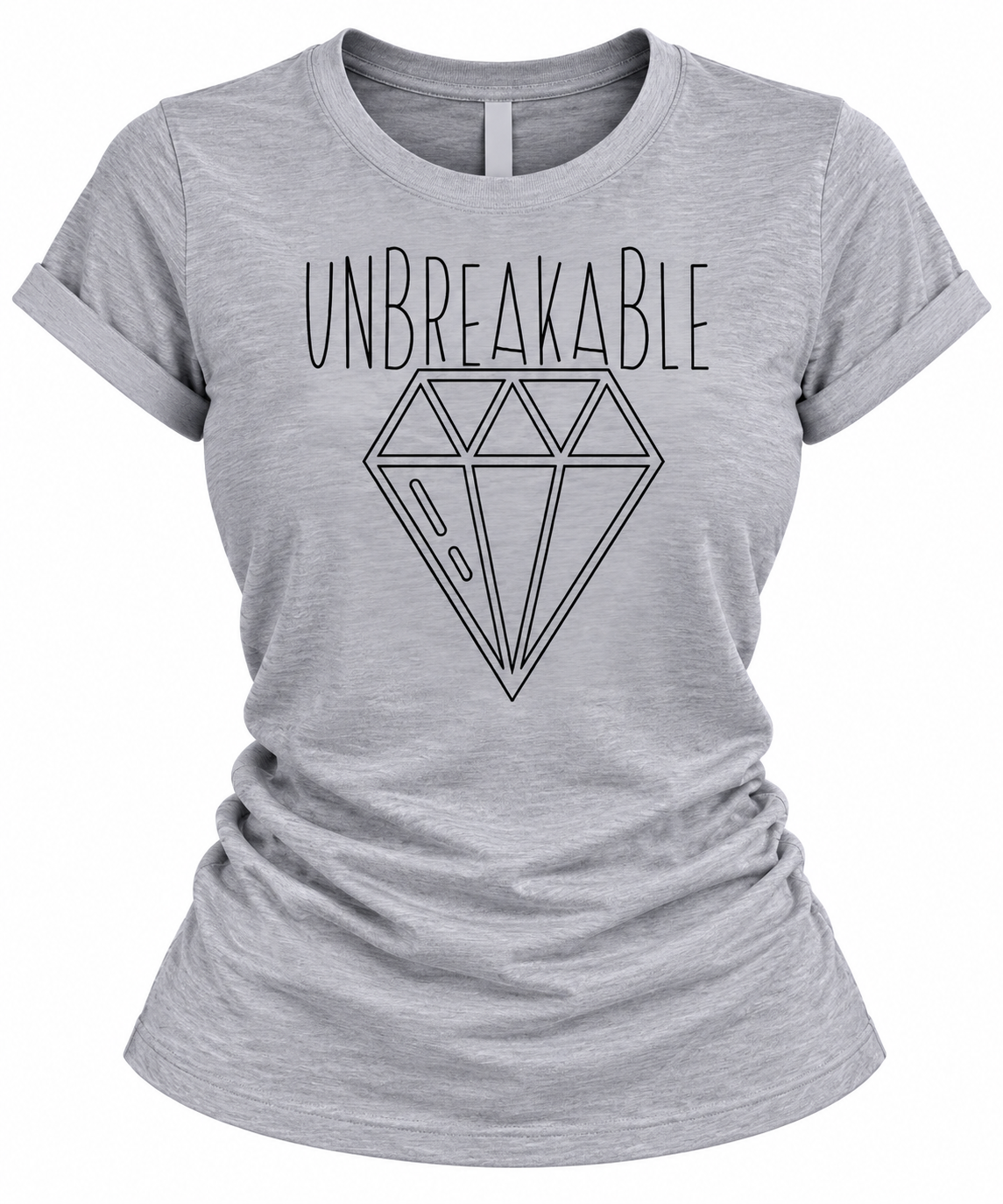 Unbreakable Diamond Graphic T-Shirt for Women – Inspirational Strength & Empowerment Tee