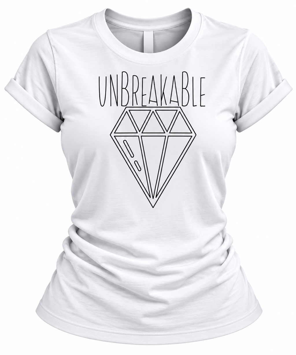 White T-Shirt for Women – Inspirational Strength & Empowerment Tee