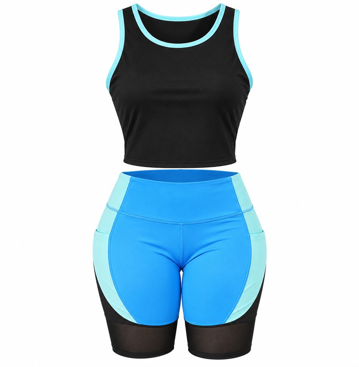 Women's 2-Piece Activewear Set & Biker Shorts