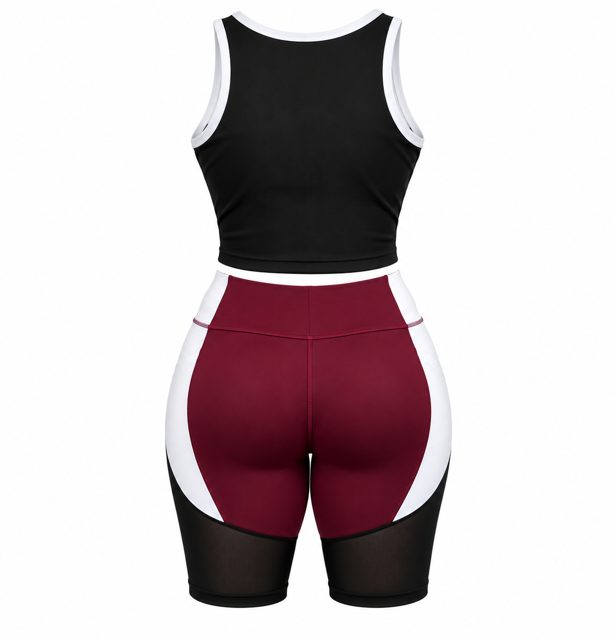 Women's 2-Piece Activewear Set & Biker Shorts (Brown)2