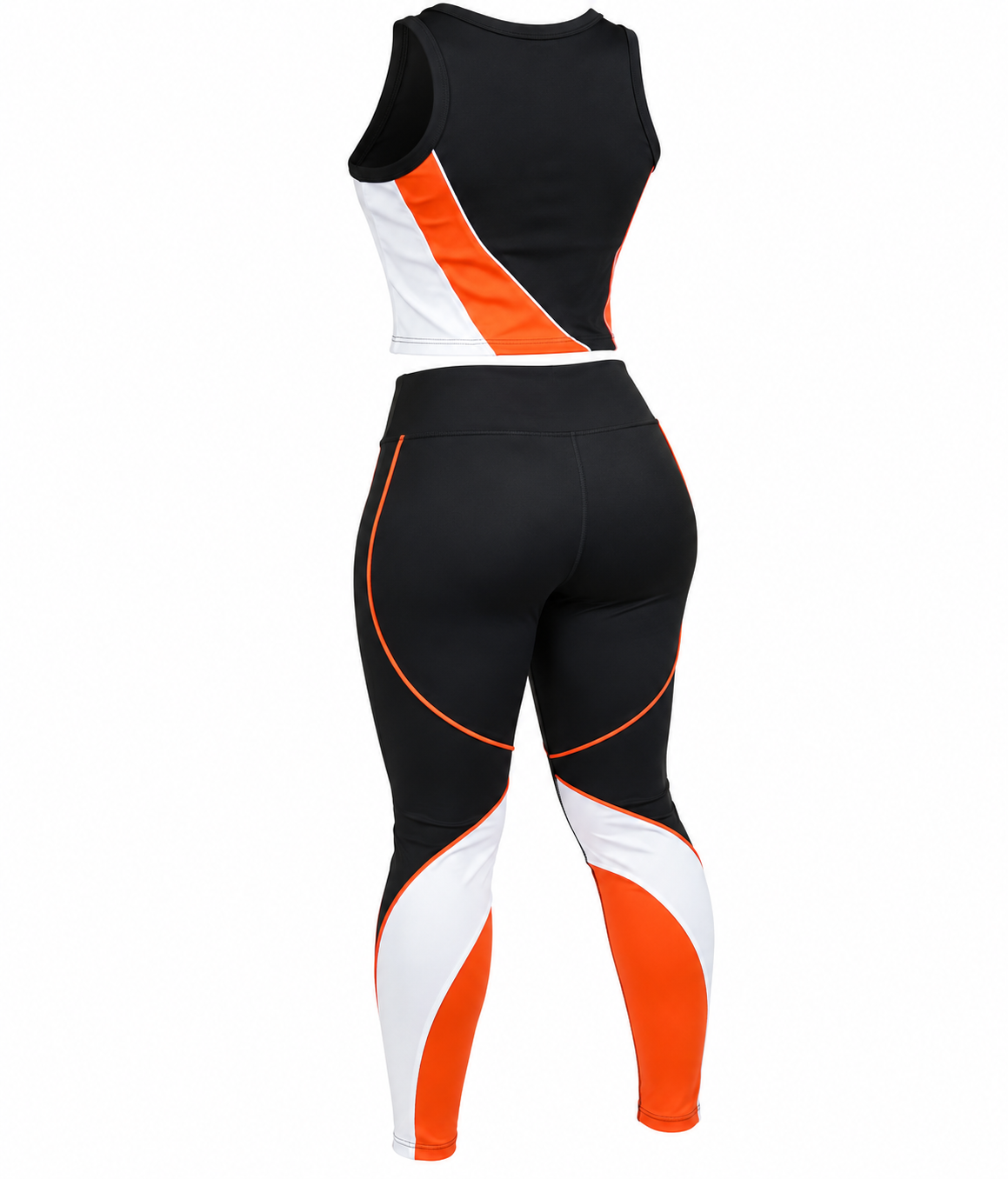 Women's 2-Piece Activewear Set | Color Block Leggings & Crop Top2