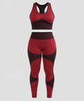 Women's 2-Piece Seamless Workout Set – Red