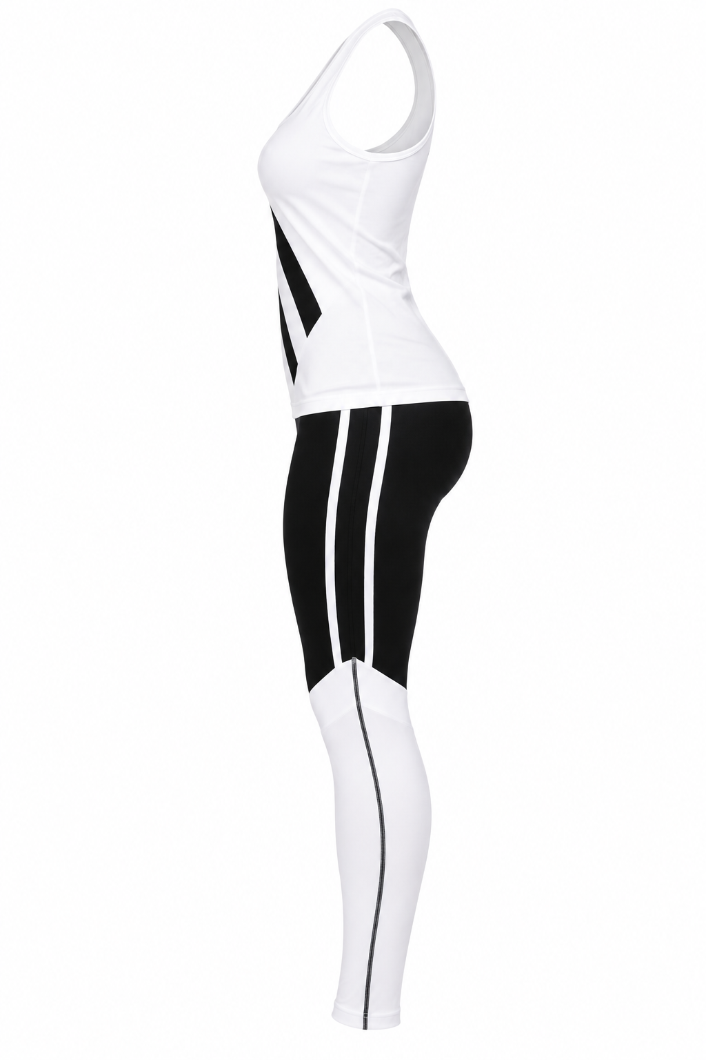 Women's Black & White Activewear Set1